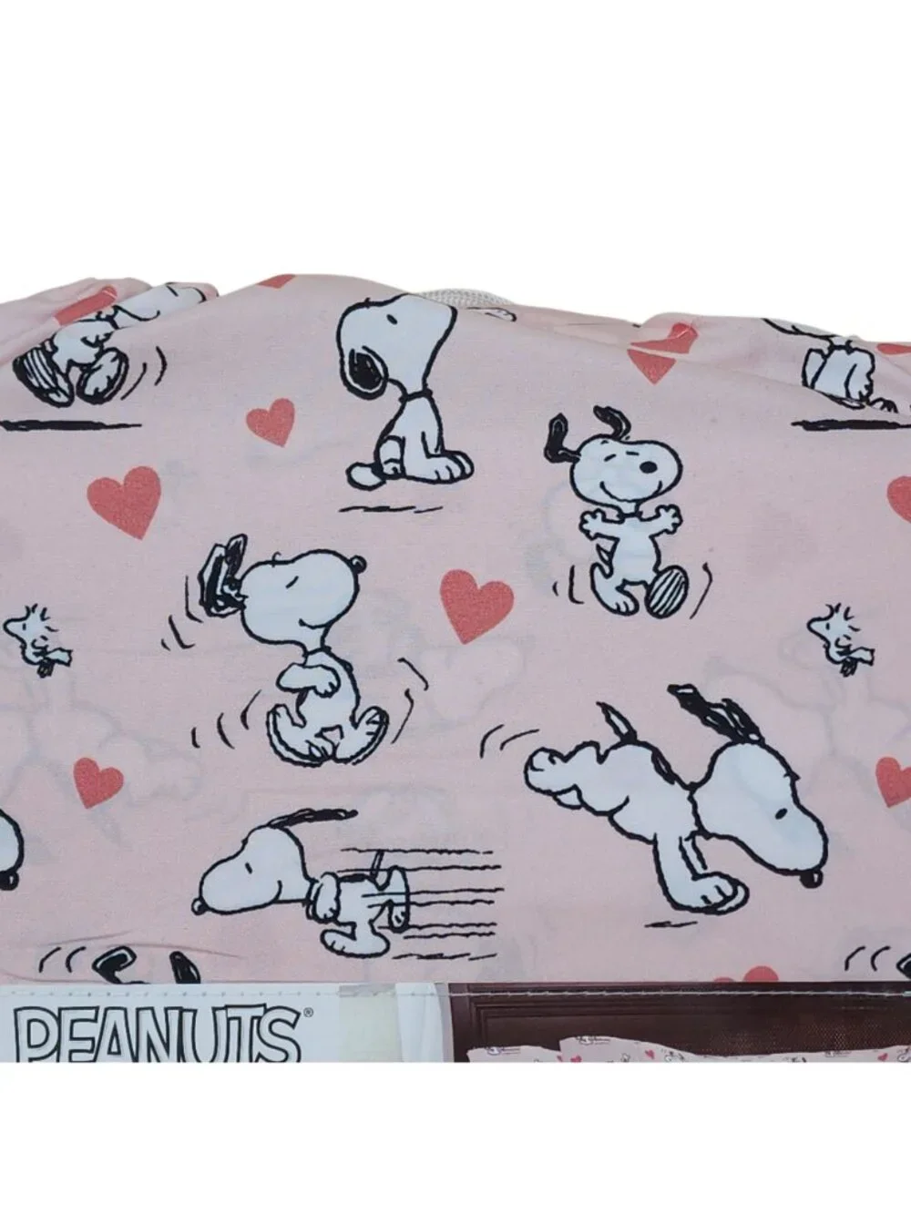 Peanuts Snoopy Queen Sheet Set By Berkshire Pink With Hearts Valentines Day